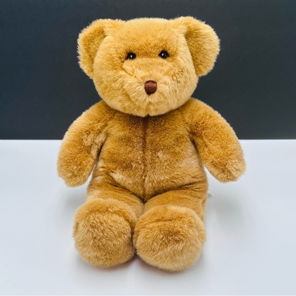 90s Build a Bear Teddy Brown Stitched Nose Plush Toy 14” Stuffed Animal Retired - Picture 1 of 9